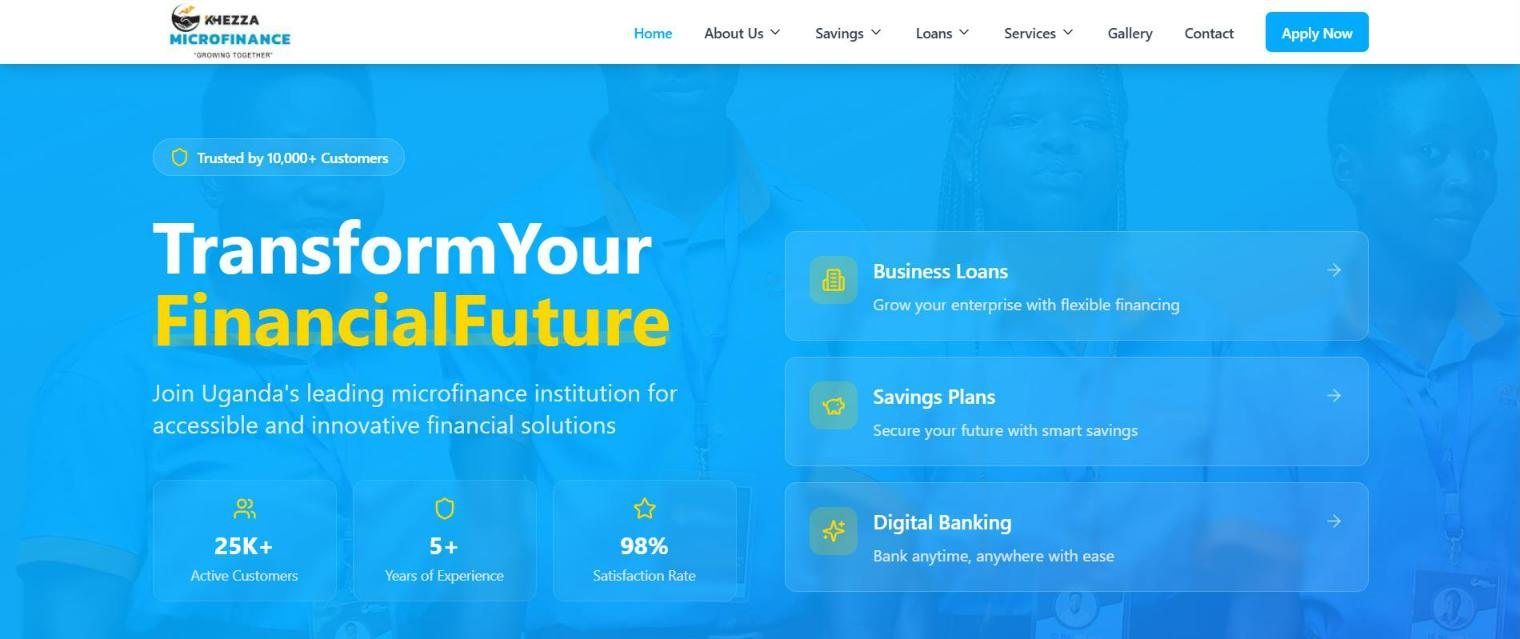 Khezza Microfinance homepage
