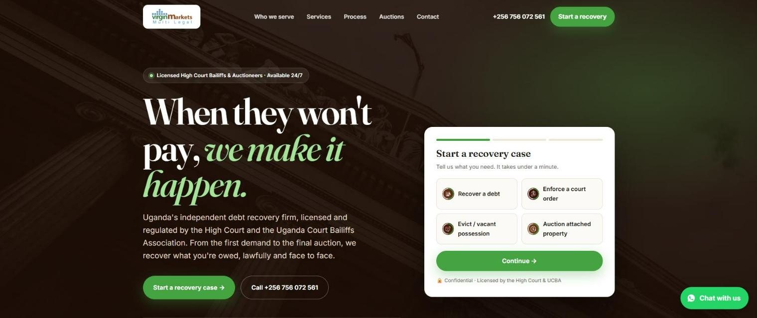 Virgin Markets Multi Legal homepage